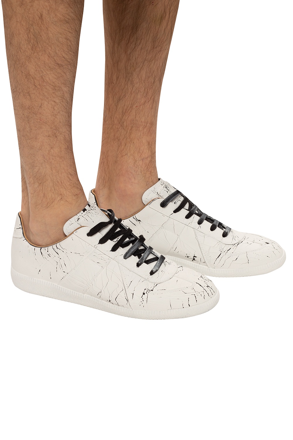 Maison Margiela Paint-splattered 'Replica' sneakers | Men's Shoes